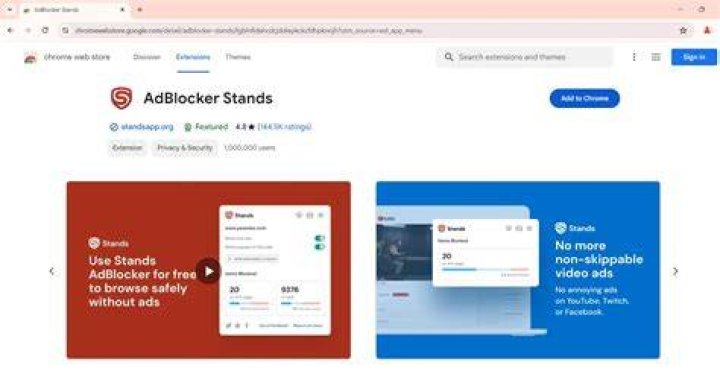 Browser extensions settings
